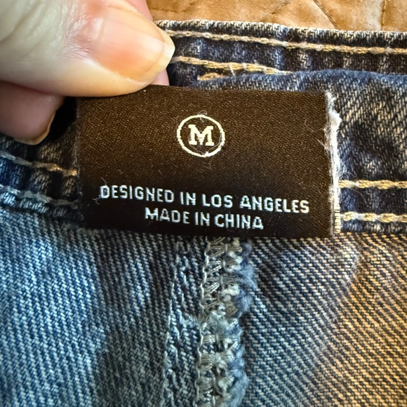 Miou Muse High Rise Cropped Wide Leg Jeans Style P2505 Size Medium 28 - Picture 12 of 14